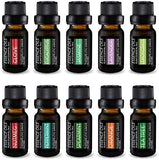 Pure Daily Care Aromatherapy Top 10 Essential Oil Synergy Blend Set – Therapeutic Grade Synergy Oil Blends – Uplift Mind, Body and Spirit – 10 x 10 Ml Blends – No Fillers & No Additives